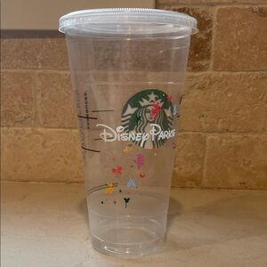 Disney Parks X Starbucks Clear Plastic Reusable Tumbler